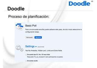 Proceso de planificación:
Doodle
45
 