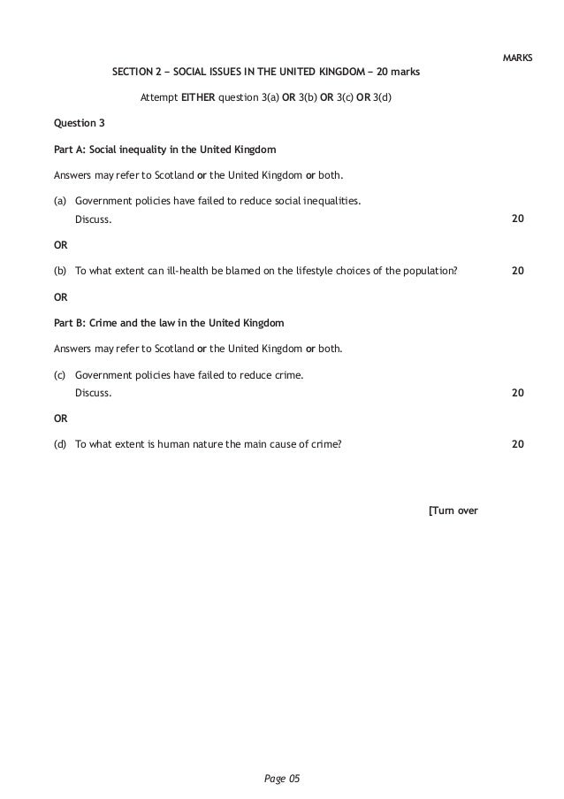 2016 Higher modern studies exam
