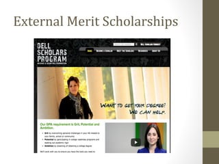 External Merit Scholarships
 