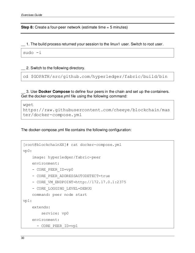 Lab Exercise IBM Blockchain Runs Also On LinuxONE See It