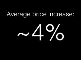 Average price increase:
~4%
 