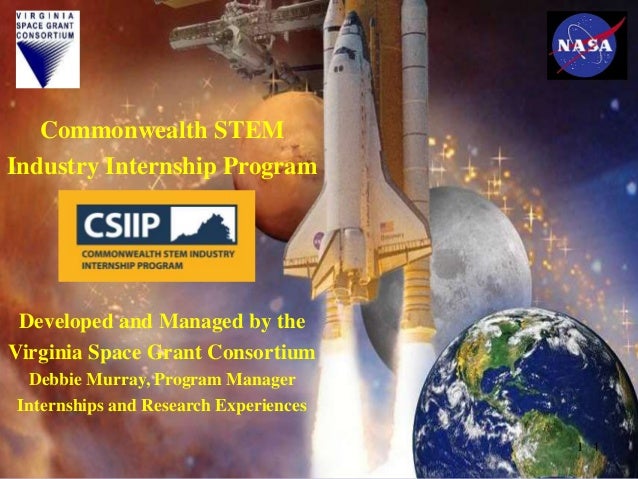 VA Space Grant Consortium STEM Industry Internship Program, Presented ...