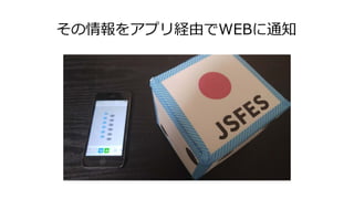 その情報をアプリ経由でWEBに通知
 