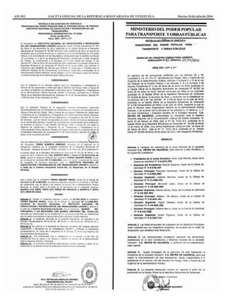 429.392 GACETA OFICIAL DE LA REPÚBLICA BOLIVARIANA DE VENEZUELA		 Martes26dejuliode2016
 