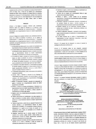 429.398 GACETA OFICIAL DE LA REPÚBLICA BOLIVARIANA DE VENEZUELA		 Martes26dejuliode2016
 