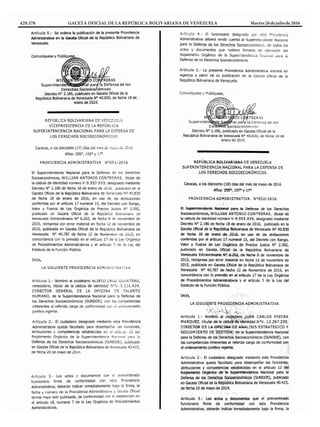 429.378 GACETA OFICIAL DE LA REPÚBLICA BOLIVARIANA DE VENEZUELA		 Martes26dejuliode2016
 