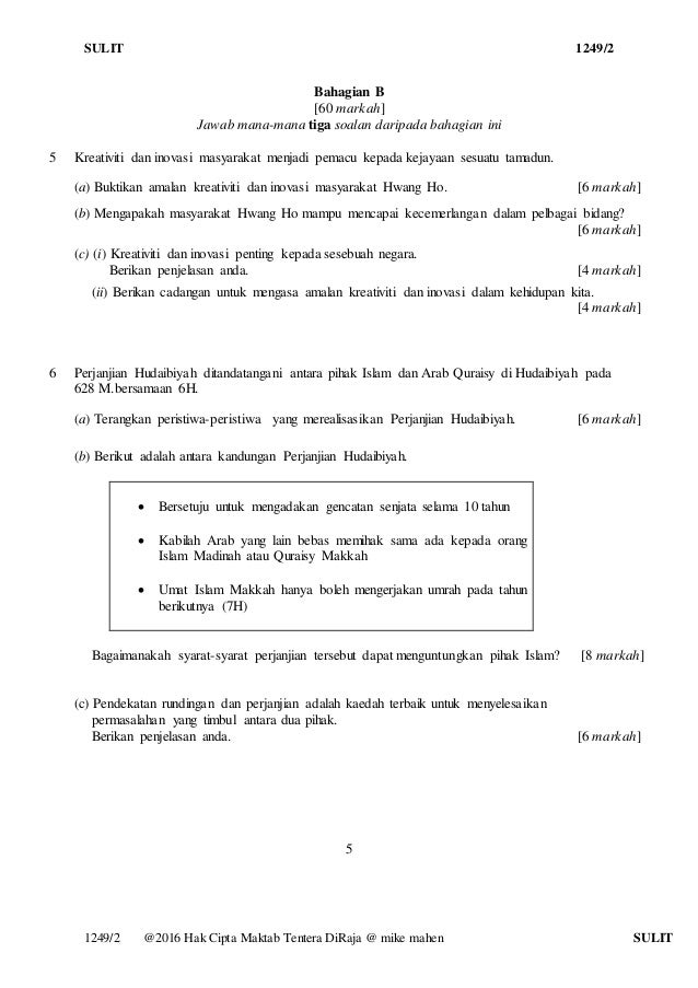 Mycartoonnizz Latihan Kertas 2 Spm