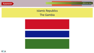 Answer Collected Works – asKQAnce 20142016 Jan Open
Islamic Republics
The Gambia
 