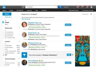 • linkedin - HR directors
 
