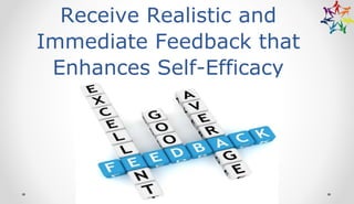 Receive Realistic and
Immediate Feedback that
Enhances Self-Efficacy
 