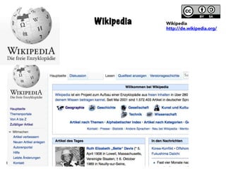 Wikiversity wikiversity
http://de.wikiversity.org 
 