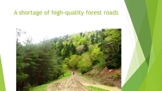A shortage of high-quality forest roads
 