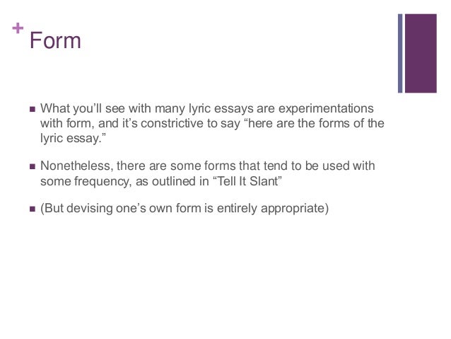Lyric essay