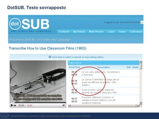 Giovanni Bonaiuti, Università di Cagliari, Dipartimento di scienze pedagogiche e filosofiche
DotSUB. Testo sovrapposto
 