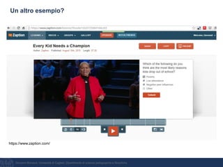 Giovanni Bonaiuti, Università di Cagliari, Dipartimento di scienze pedagogiche e filosofiche
Un altro esempio?
https://www.zaption.com/
 