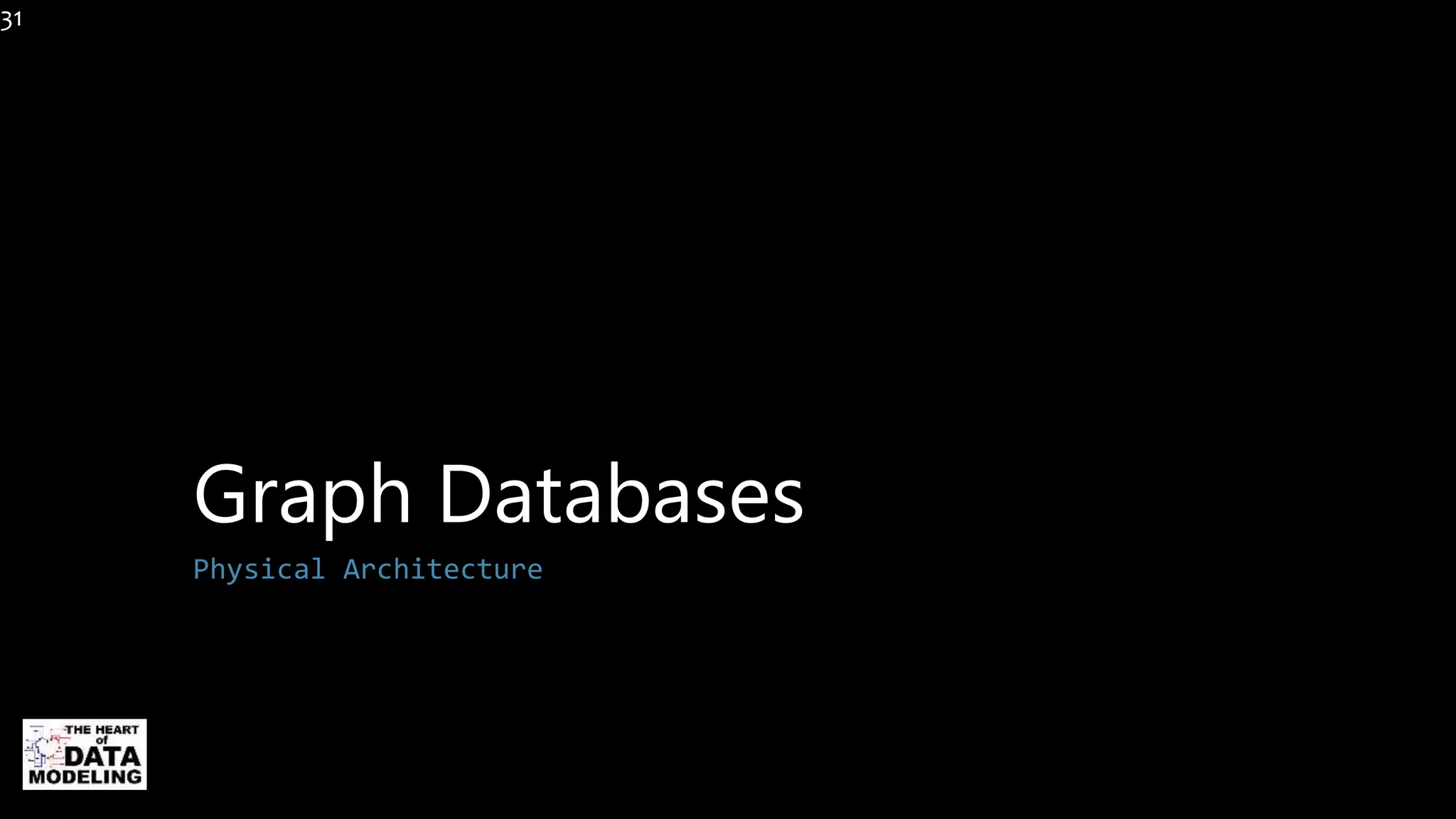 Graph Databases
Physical Architecture
31
 