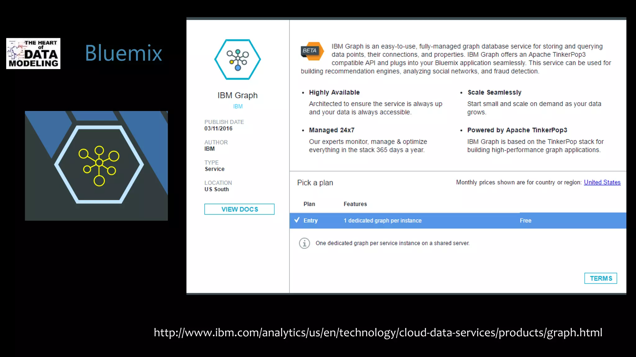 Bluemix
http://www.ibm.com/analytics/us/en/technology/cloud-data-services/products/graph.html
 