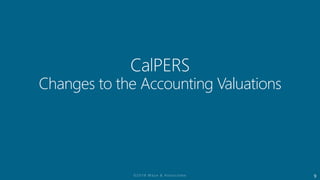9
Changes to the Accounting Valuations
 