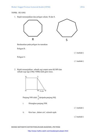 2016 Modul Matematik Upsr Perak Excellent Ppd Perak