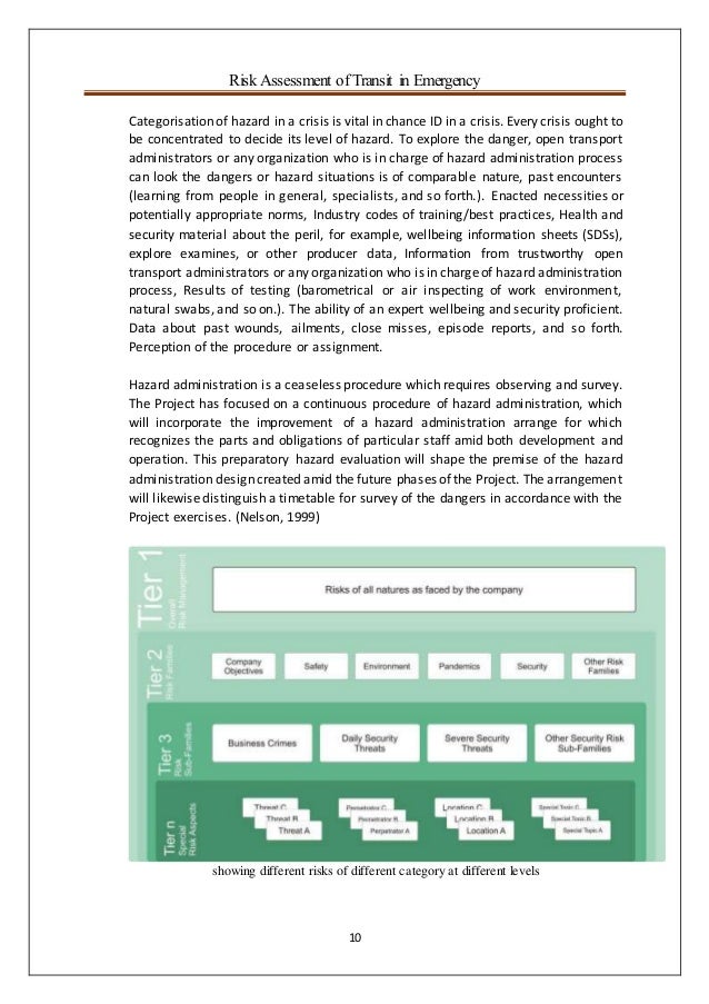 Risk Assessment of Transit in emergency