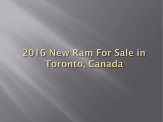 2016 new ram toronto