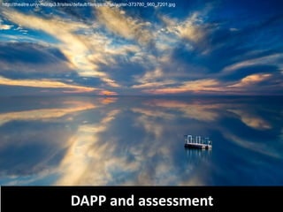 DAPP and assessment
http://theatre.univ-montp3.fr/sites/default/files/pictures/water-373780_960_7201.jpg
 