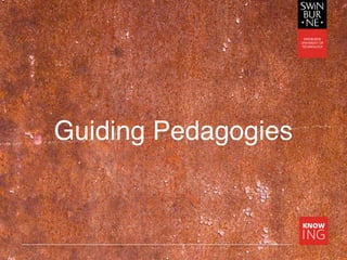 Guiding Pedagogies
 