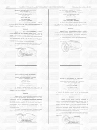 431.374 GACETA OFICIAL DE LA REPÚBLICA BOLIVARIANA DE VENEZUELA		 Miércoles 19 de octubre de 2016
 