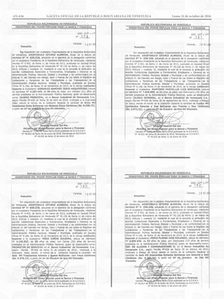 431.636 GACETA OFICIAL DE LA REPÚBLICA BOLIVARIANA DE VENEZUELA		 Lunes 31 de octubre de 2016
 