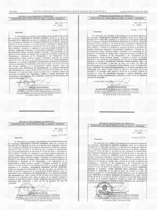 431.640 GACETA OFICIAL DE LA REPÚBLICA BOLIVARIANA DE VENEZUELA		 Lunes 31 de octubre de 2016
 