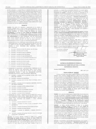 431.644 GACETA OFICIAL DE LA REPÚBLICA BOLIVARIANA DE VENEZUELA		 Lunes 31 de octubre de 2016
 