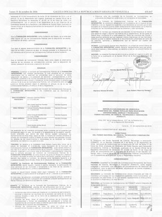 Lunes 31 de octubre de 2016		 GACETA OFICIAL DE LA REPÚBLICA BOLIVARIANA DE VENEZUELA		 431.647
 