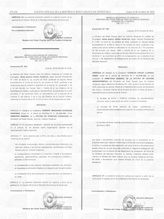 431.658 GACETA OFICIAL DE LA REPÚBLICA BOLIVARIANA DE VENEZUELA		 Lunes 31 de octubre de 2016
 