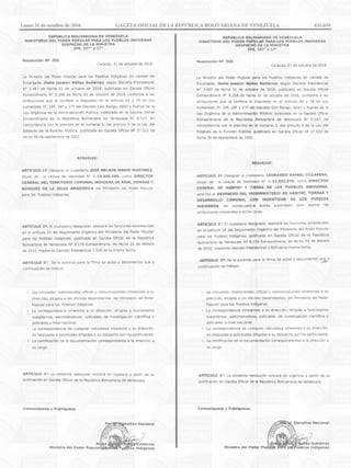 Lunes 31 de octubre de 2016		 GACETA OFICIAL DE LA REPÚBLICA BOLIVARIANA DE VENEZUELA		 431.659
 