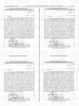 Lunes 31 de octubre de 2016		 GACETA OFICIAL DE LA REPÚBLICA BOLIVARIANA DE VENEZUELA		 431.633
 