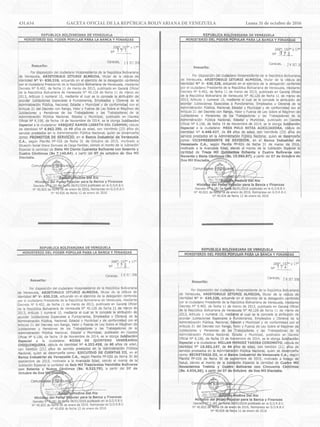 431.634 GACETA OFICIAL DE LA REPÚBLICA BOLIVARIANA DE VENEZUELA		 Lunes 31 de octubre de 2016
 