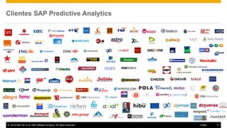 © 2016 SAP SE or an SAP affiliate company. All rights reserved. 11Public
Clientes SAP Predictive Analytics
 