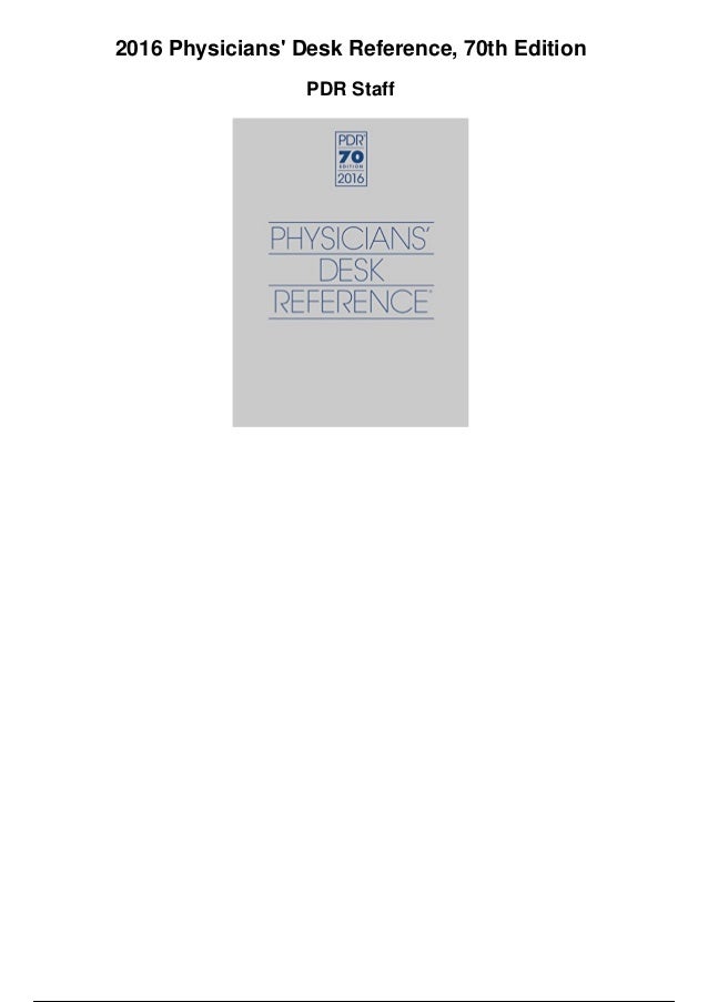 2015 Physicians Desk Reference 69th Edition