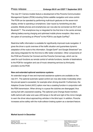 2016 porsche 911 carrera press release DOC