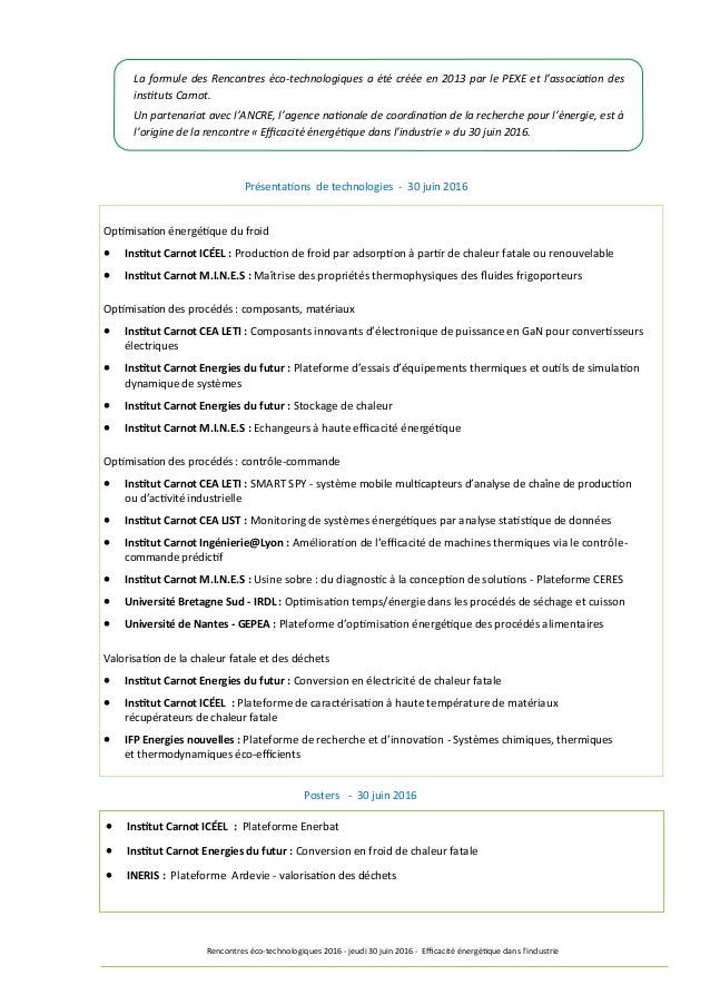 Rencontres efficacite energetique
