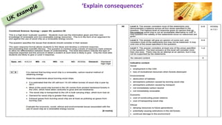 ‘Explain consequences'
 