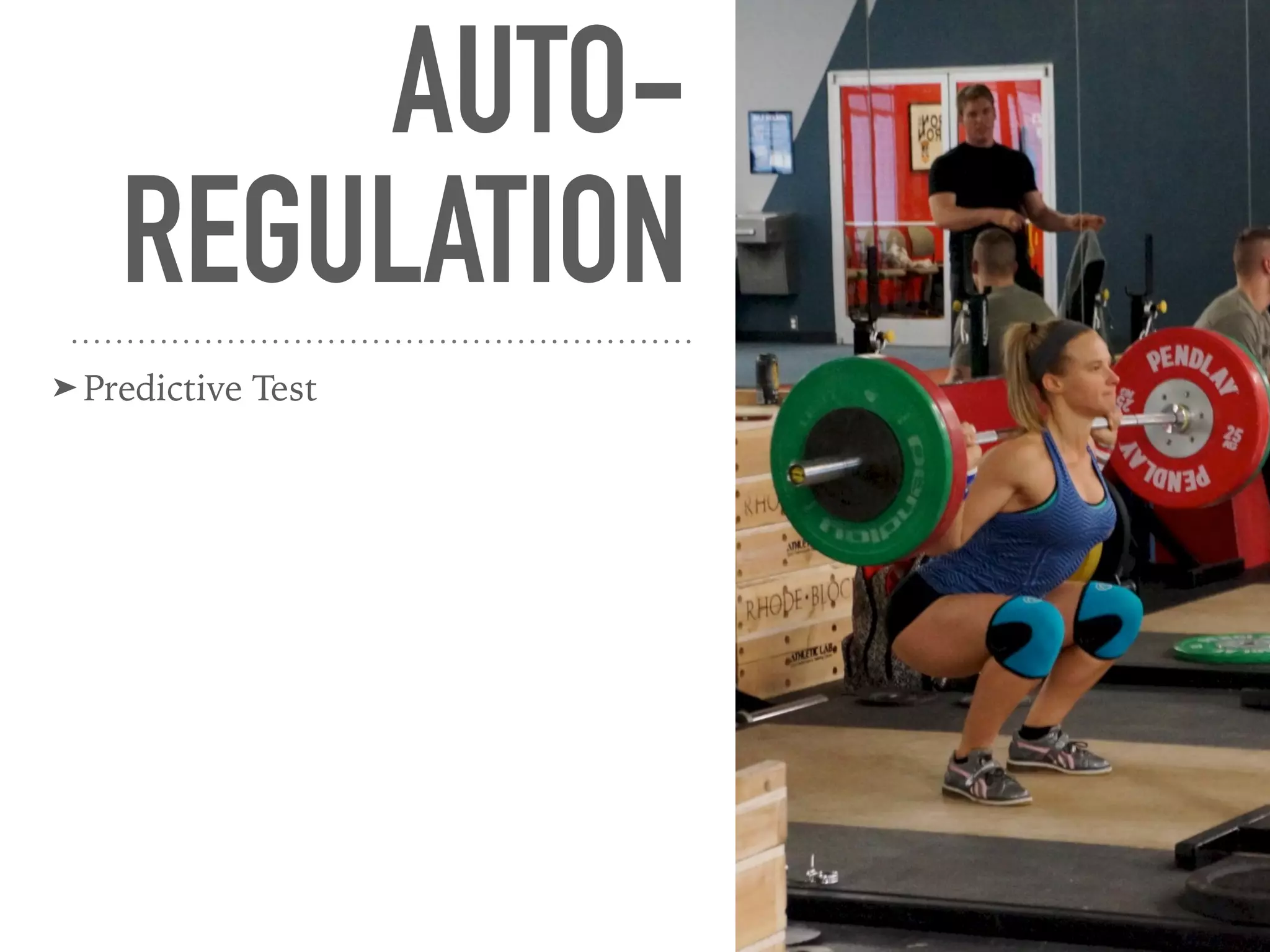 AUTO-
REGULATION
➤ Predictive Test
 