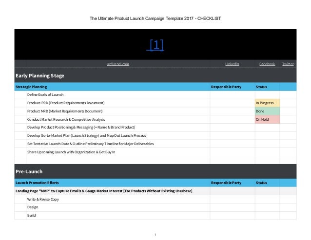 Product Release Checklist - Checklist.com Product release checklist template