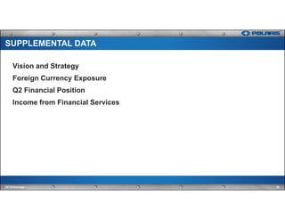 20Q2'16 Earnings
Vision and Strategy
Foreign Currency Exposure
Q2 Financial Position
Income from Financial Services
SUPPLEMENTAL DATA
 