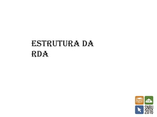 Estrutura da
RDA
 