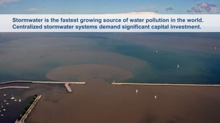 New Jersey Future | Redevelopment Forum
2016
The Triple-Bottom-Line Beauty of Green Infrastructure 3
Stormwater is the fastest growing source of water pollution in the world.
Centralized stormwater systems demand significant capital investment.
 