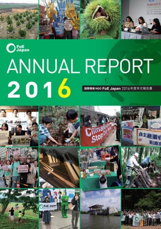 2016 国際環境 NGO FoE Japan 2016年度年次報告書
ANNUAL REPORT
 
