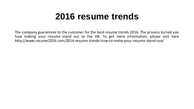 how to make resume stand out