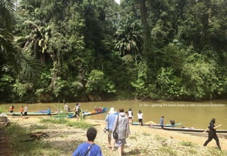 21 Dec – getting the boats ready to take everyone downriver
 