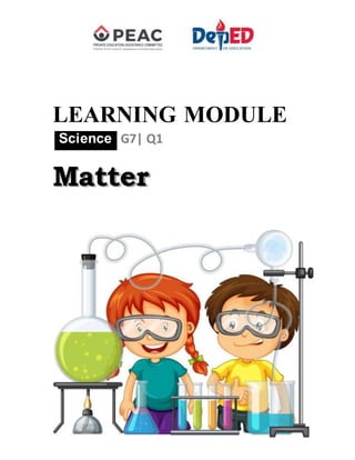 2016
LEARNING MODULE
Science G7| Q1
Matter
 